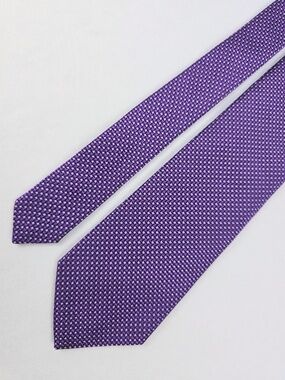 Brooks Brothers "346" Purple Micro-Pattern Woven Pure Silk Necktie